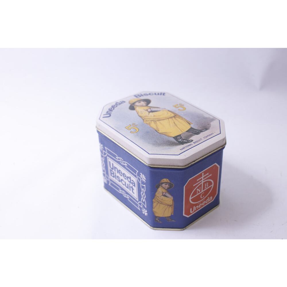 Uneeda Biscuit, Tin Box, 1923 Design, Cookies, Candies, Trinket Storage, Vintage
